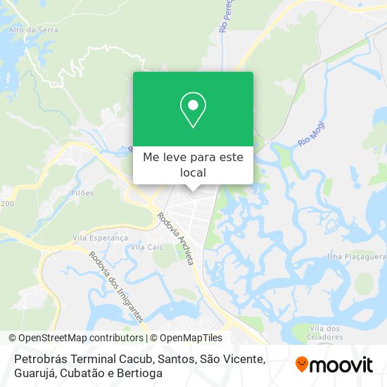 Petrobrás Terminal Cacub mapa
