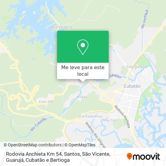 Rodovia Anchieta Km 54 mapa