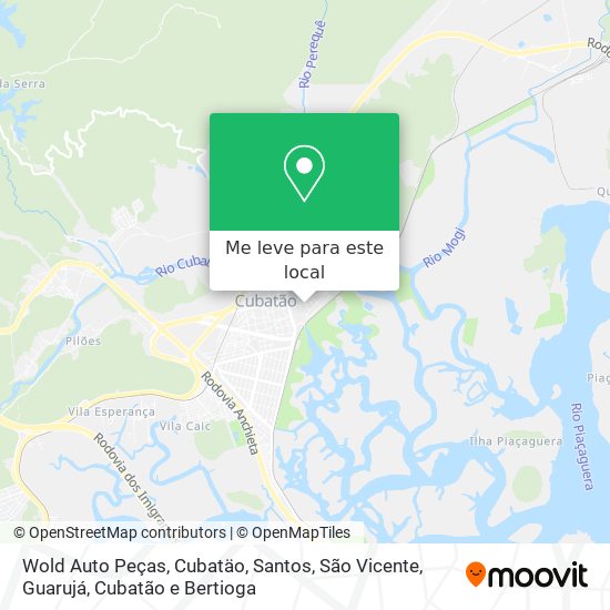 Wold Auto Peças, Cubatäo mapa