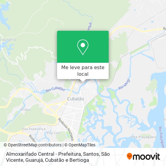 Almoxarifado Central - Prefeitura mapa