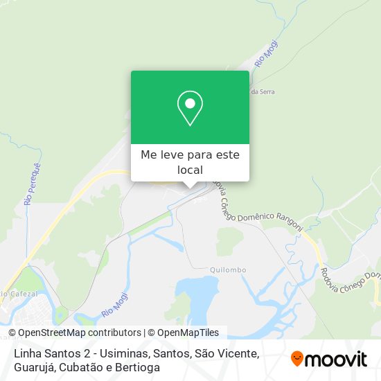 Linha Santos 2 - Usiminas mapa