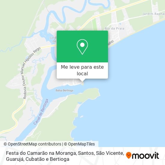 Festa do Camarão na Moranga mapa