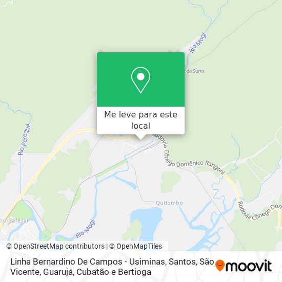 Linha Bernardino De Campos - Usiminas mapa