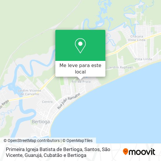 Primeira Igreja Batista de Bertioga mapa