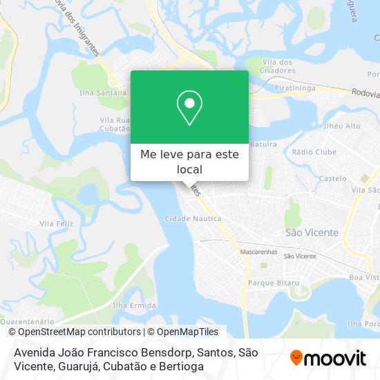 Avenida João Francisco Bensdorp mapa