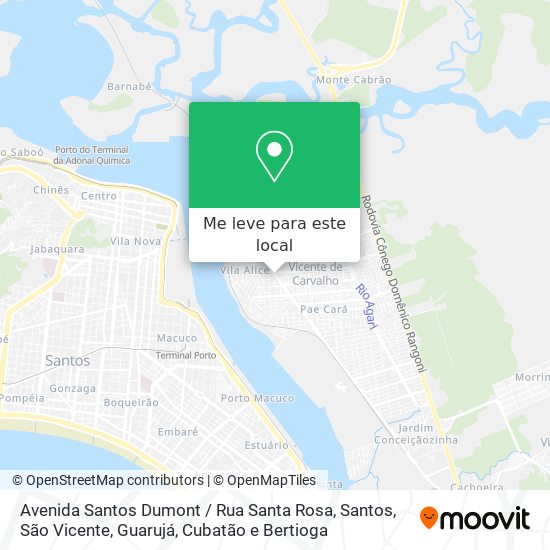 Avenida Santos Dumont / Rua Santa Rosa mapa
