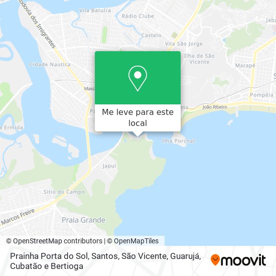 Prainha Porta do Sol mapa