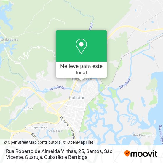 Rua Roberto de Almeida Vinhas, 25 mapa