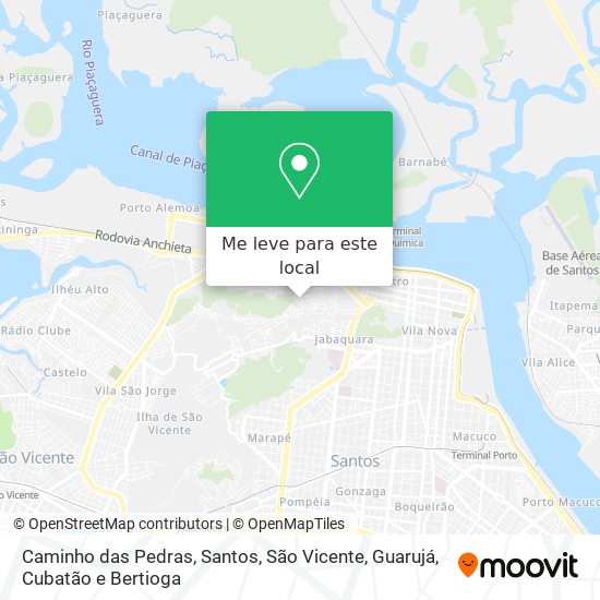 Caminho das Pedras mapa