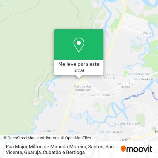 Rua Major Milton de Miranda Moreira mapa