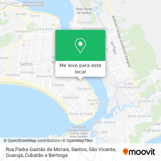 Rua Padre Gastão de Morais mapa