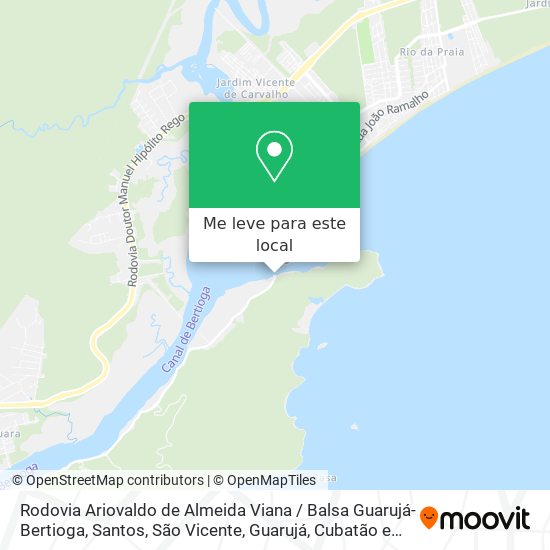 Rodovia Ariovaldo de Almeida Viana / Balsa Guarujá-Bertioga mapa