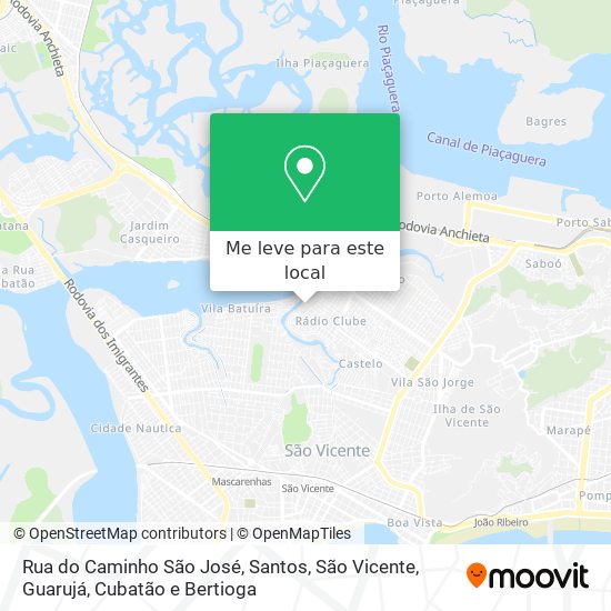 Rua do Caminho São José mapa