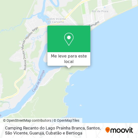 Camping Recanto do Lago Prainha Branca mapa