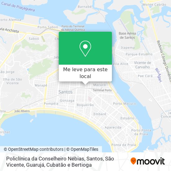 Policlínica da Conselheiro Nébias mapa