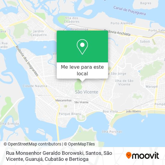 Rua Monsenhor Geraldo Borowski mapa