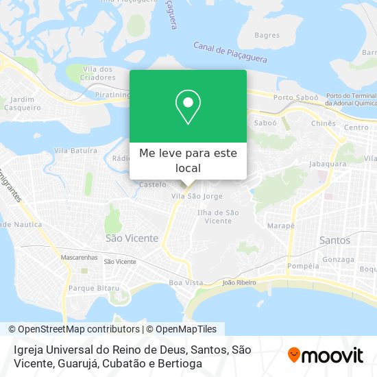 Igreja Universal do Reino de Deus mapa