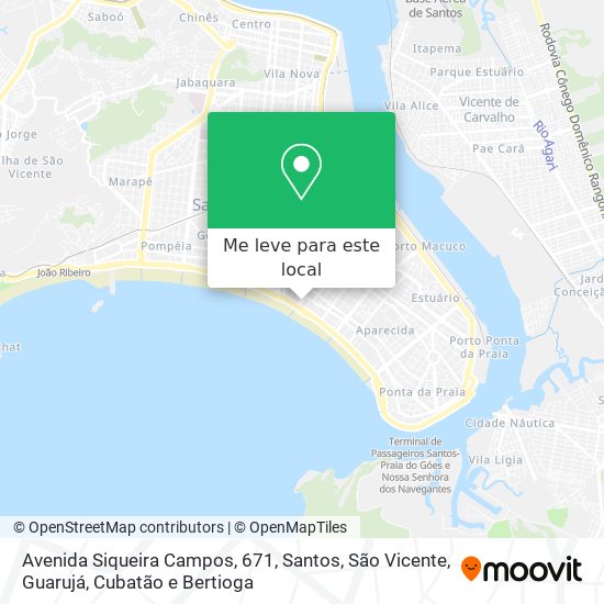 Avenida Siqueira Campos, 671 mapa