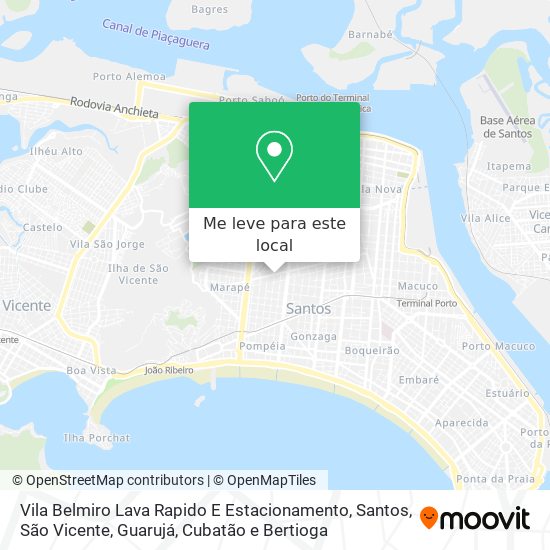 Vila Belmiro Lava Rapido E Estacionamento mapa