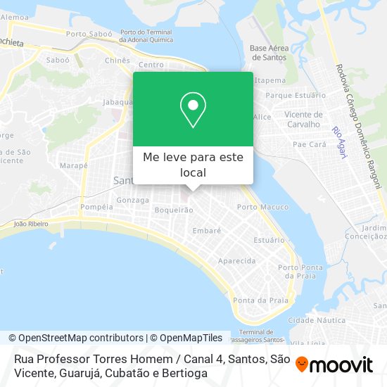 Rua Professor Torres Homem / Canal 4 mapa