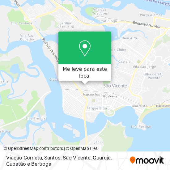 Viação Cometa mapa