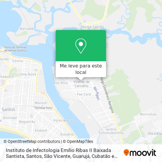 Instituto de Infectologia Emílio Ribas II Baixada Santista mapa