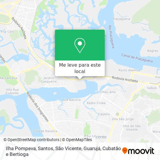 Ilha Pompeva mapa