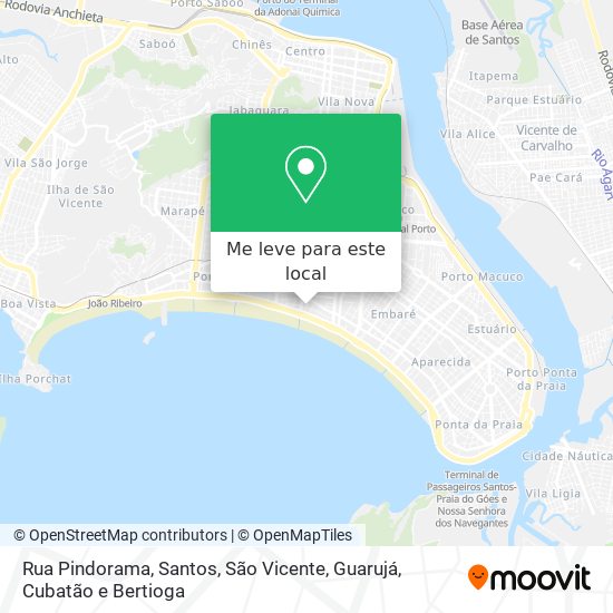 Rua Pindorama mapa