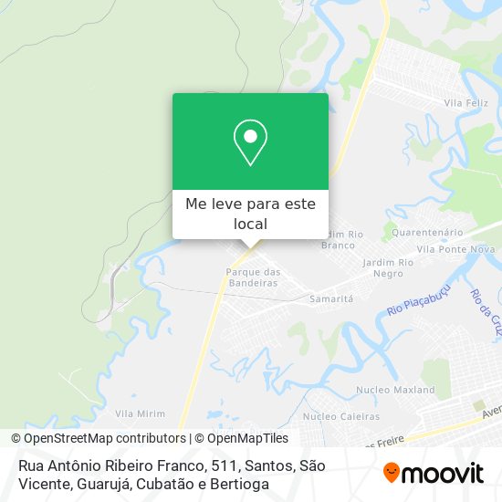 Rua Antônio Ribeiro Franco, 511 mapa