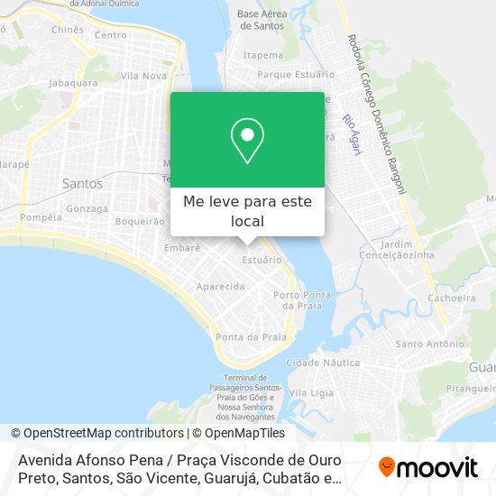 Avenida Afonso Pena / Praça Visconde de Ouro Preto mapa