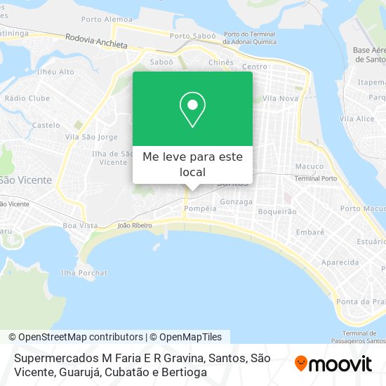 Supermercados M Faria E R Gravina mapa