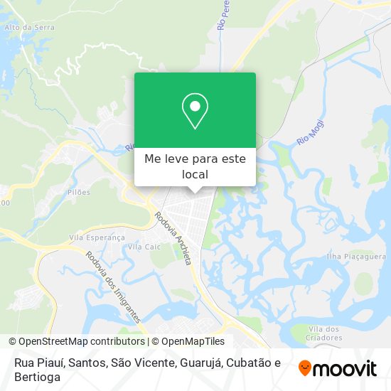 Rua Piauí mapa