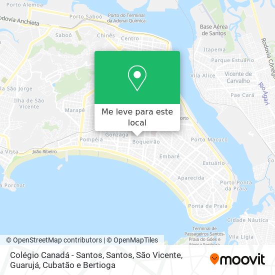 Colégio Canadá - Santos mapa