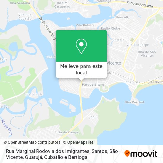 Rua Marginal Rodovia dos Imigrantes mapa