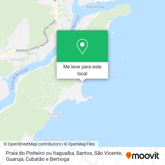 Praia do Pinheiro ou Itaguaíba mapa
