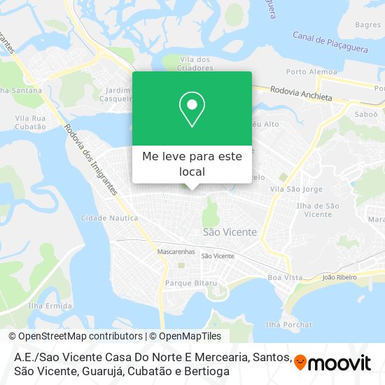 A.E. / Sao Vicente Casa Do Norte E Mercearia mapa