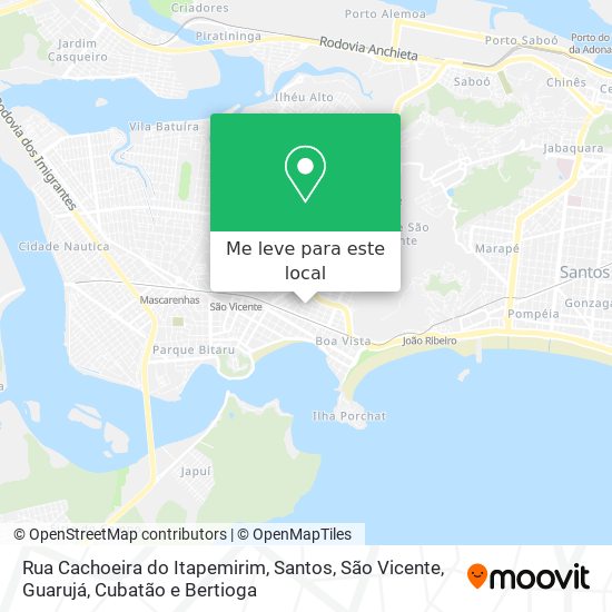 Rua Cachoeira do Itapemirim mapa