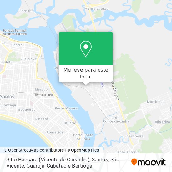Sítio Paecara (Vicente de Carvalho) mapa