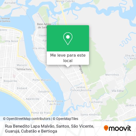 Rua Benedito Lapa Malvão mapa