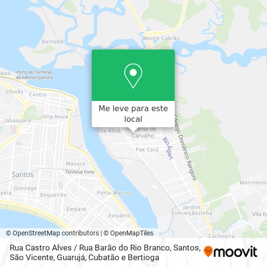 Rua Castro Alves / Rua Barão do Rio Branco mapa