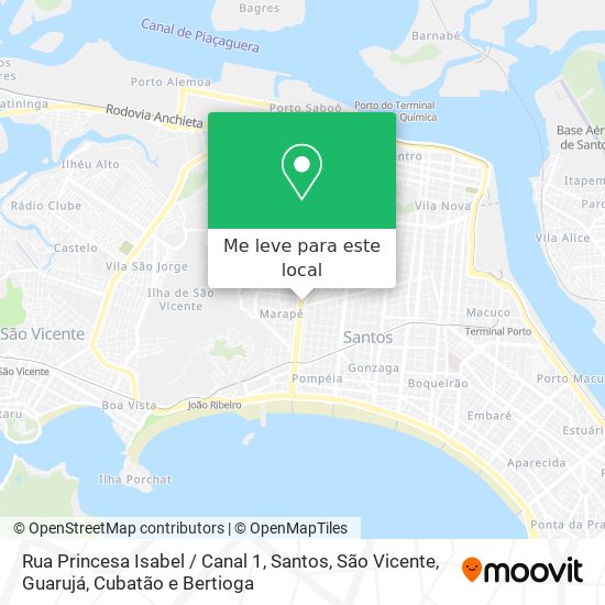 Rua Princesa Isabel / Canal 1 mapa
