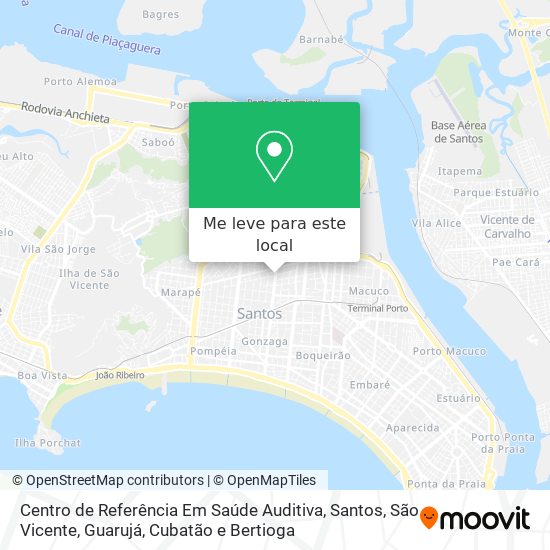 Centro de Referência Em Saúde Auditiva mapa