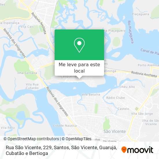 Rua São Vicente, 229 mapa