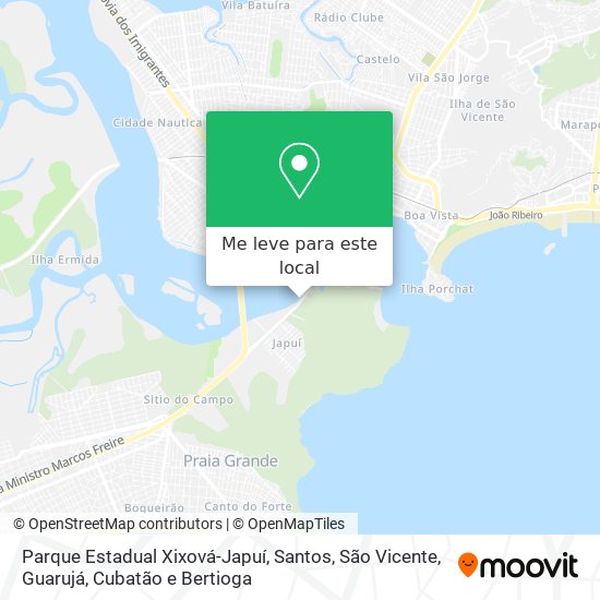 Parque Estadual Xixová-Japuí mapa