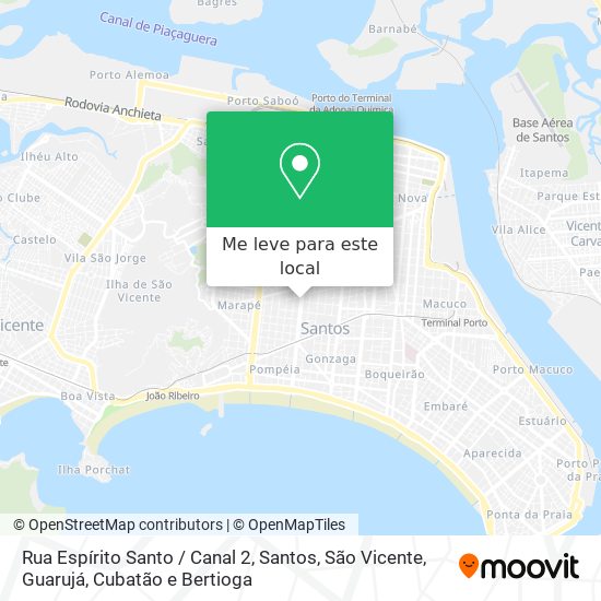 Rua Espírito Santo / Canal 2 mapa
