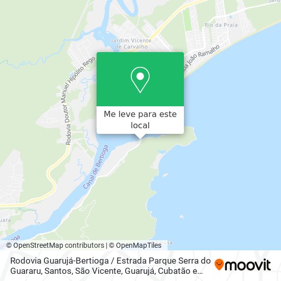 Rodovia Guarujá-Bertioga / Estrada Parque Serra do Guararu mapa