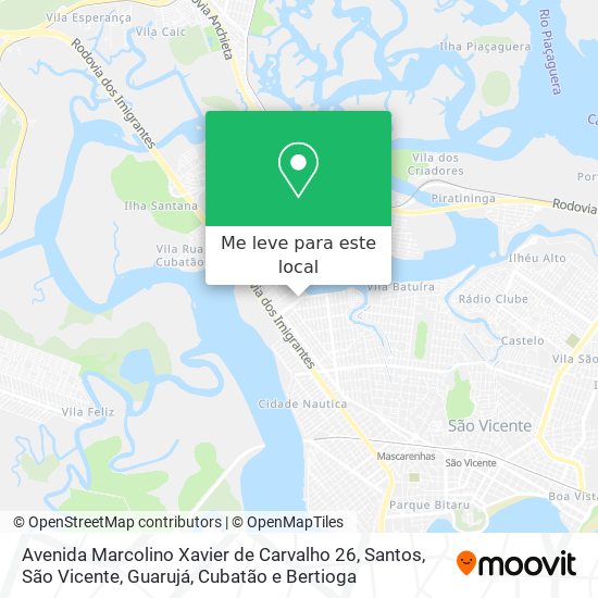 Avenida Marcolino Xavier de Carvalho 26 mapa