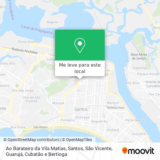 Ao Barateiro da Vila Matias mapa