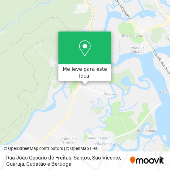 Rua João Cesário de Freitas mapa