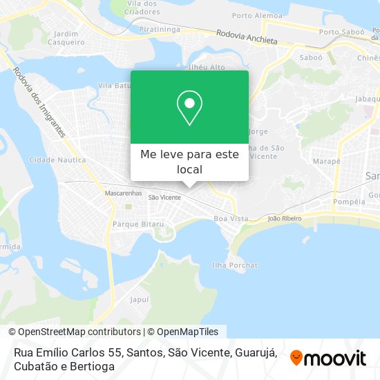 Rua Emílio Carlos 55 mapa